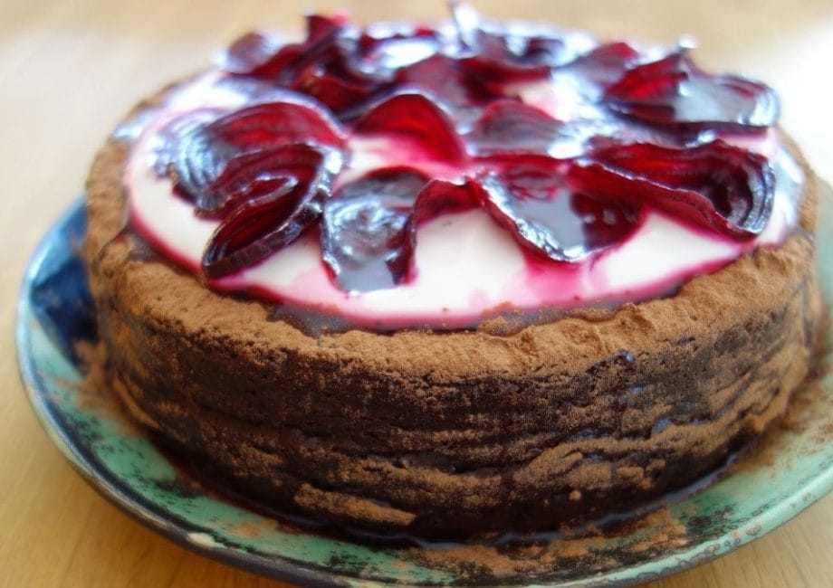 gâteau au chocolat et betterave