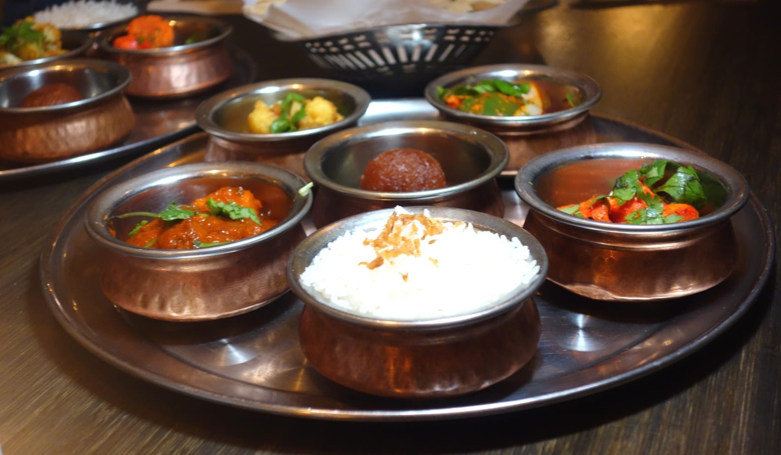 Exemple des plats du menu Tandoori Mahal