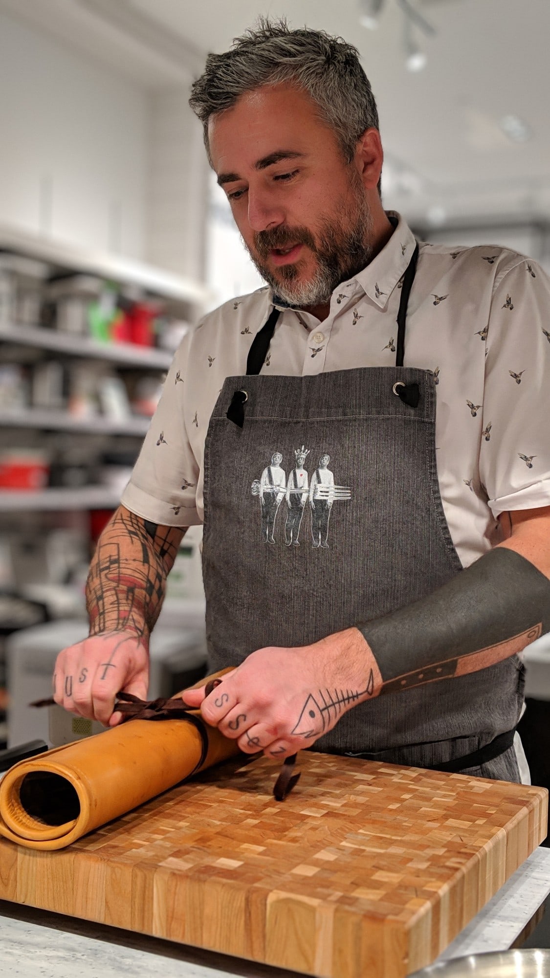 Le chef Martin Juneau du Pastaga Boutique s'apprête à faire l'atelier dans l'espace La Cuisine Rockland