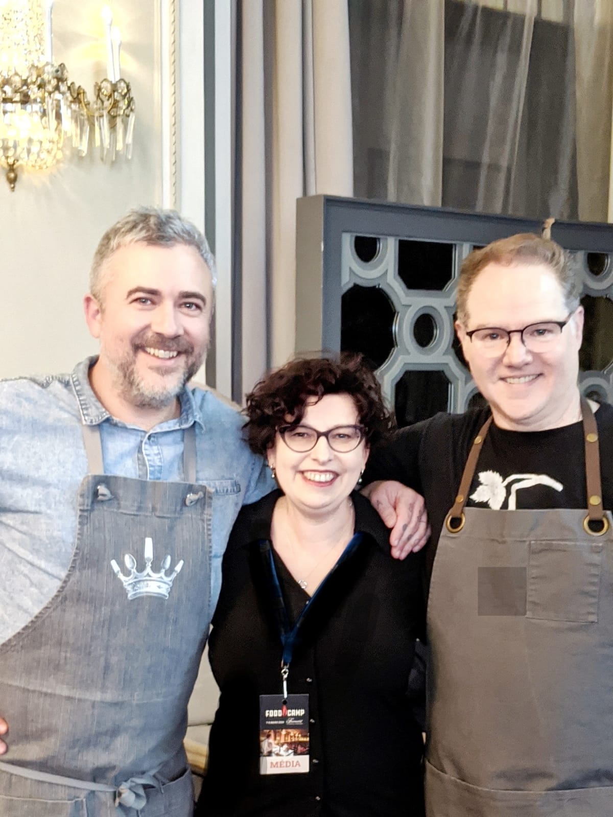 Moi, Martin Juneau et Stéphane Gadbois FoodCampd de Québec 2020