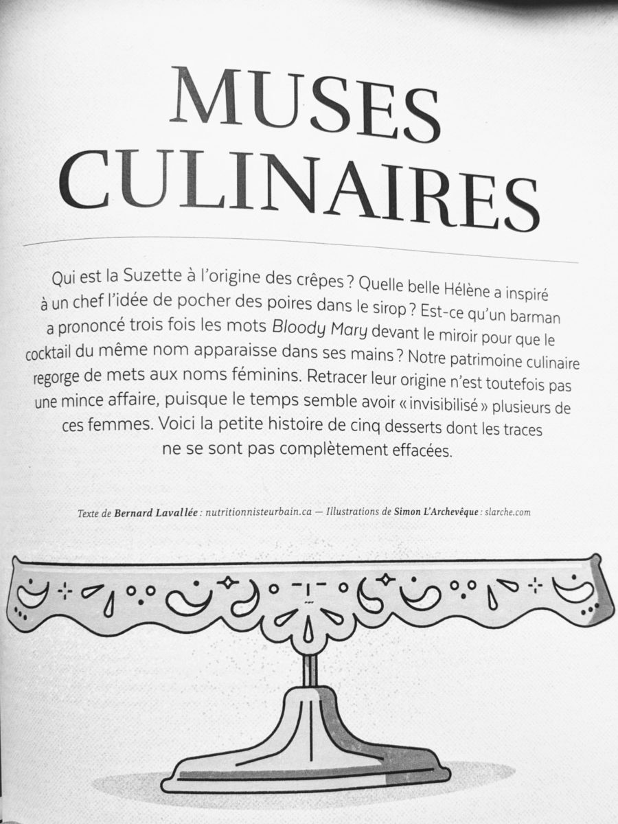 Muses culinaires Caribou magazine Femmes
