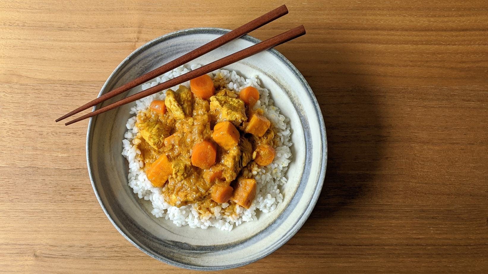 Curry coréen dindon et légumes