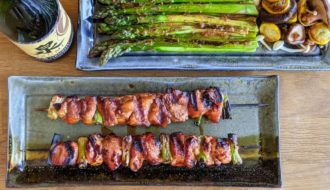 yakitori dindon asperges
