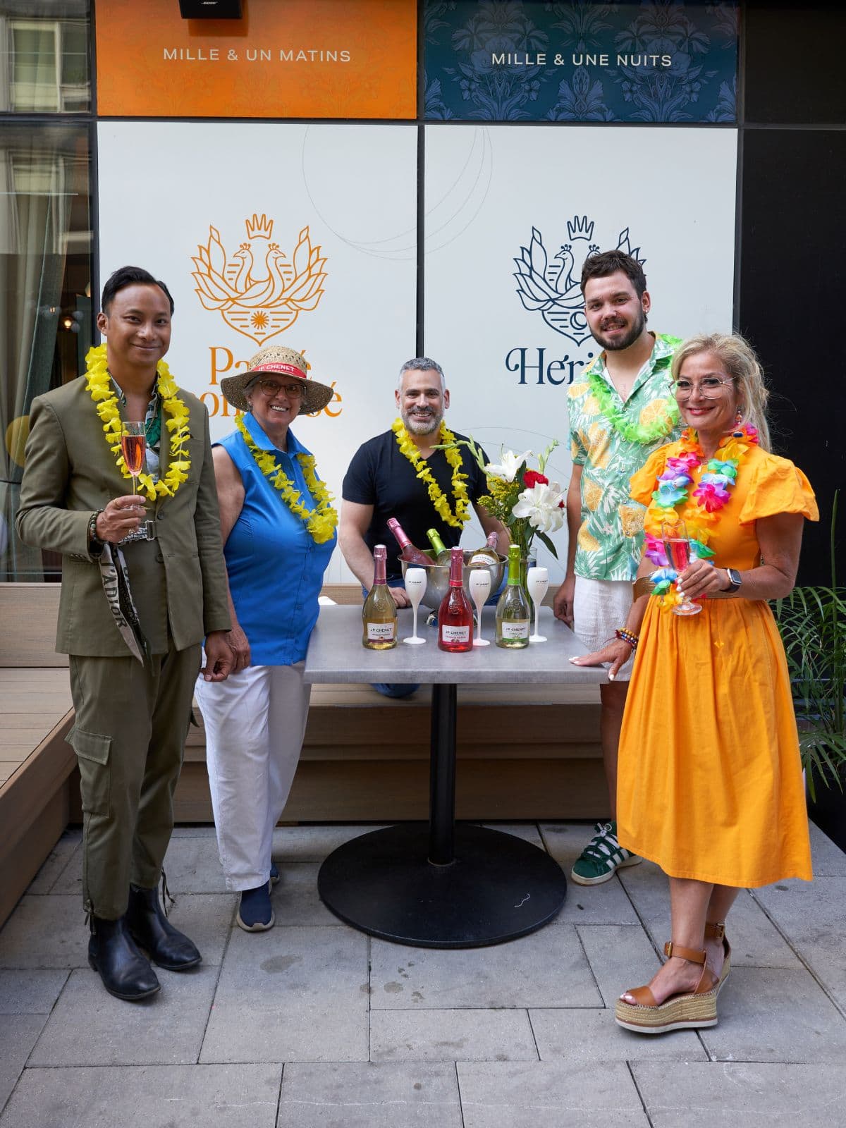 L'équipe du lancement JP Chenet Fizzy Restaurant Héritaj