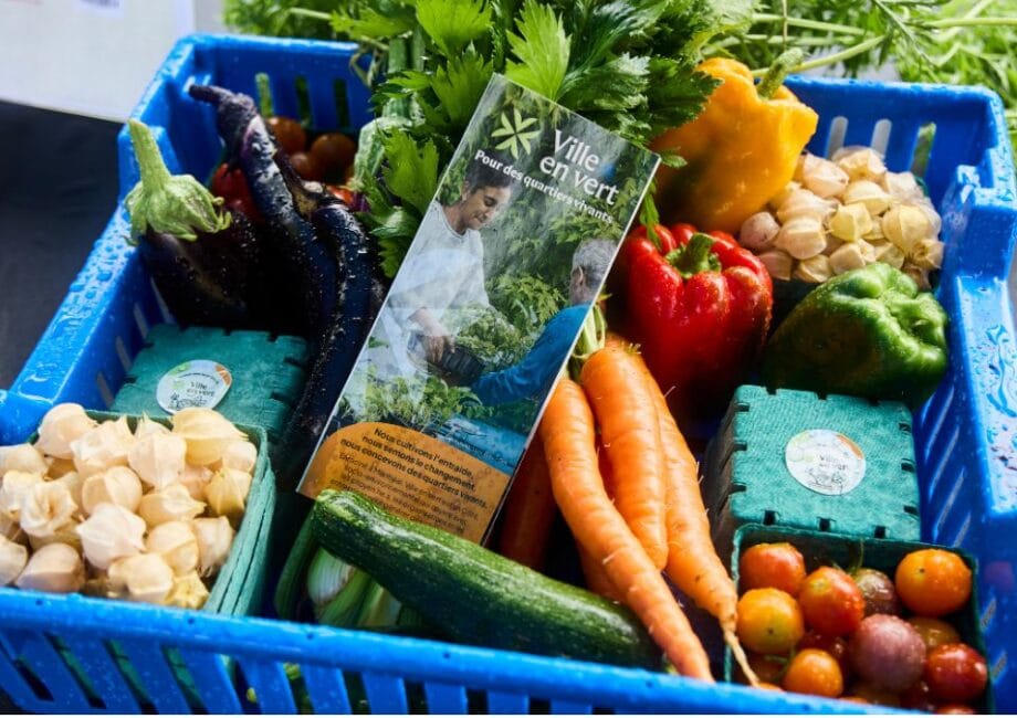 Panier des produits des fermes en ville de montréal