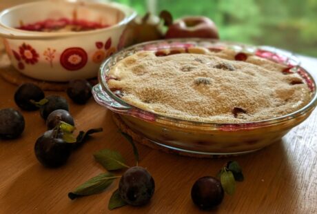 Clafoutis aux prunes adapté Julia Child Mission Cuisine Urbaine