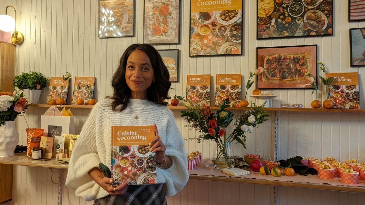 Geneviève Plante lors du lancement Livre Cocooning Librairie un livre à soi