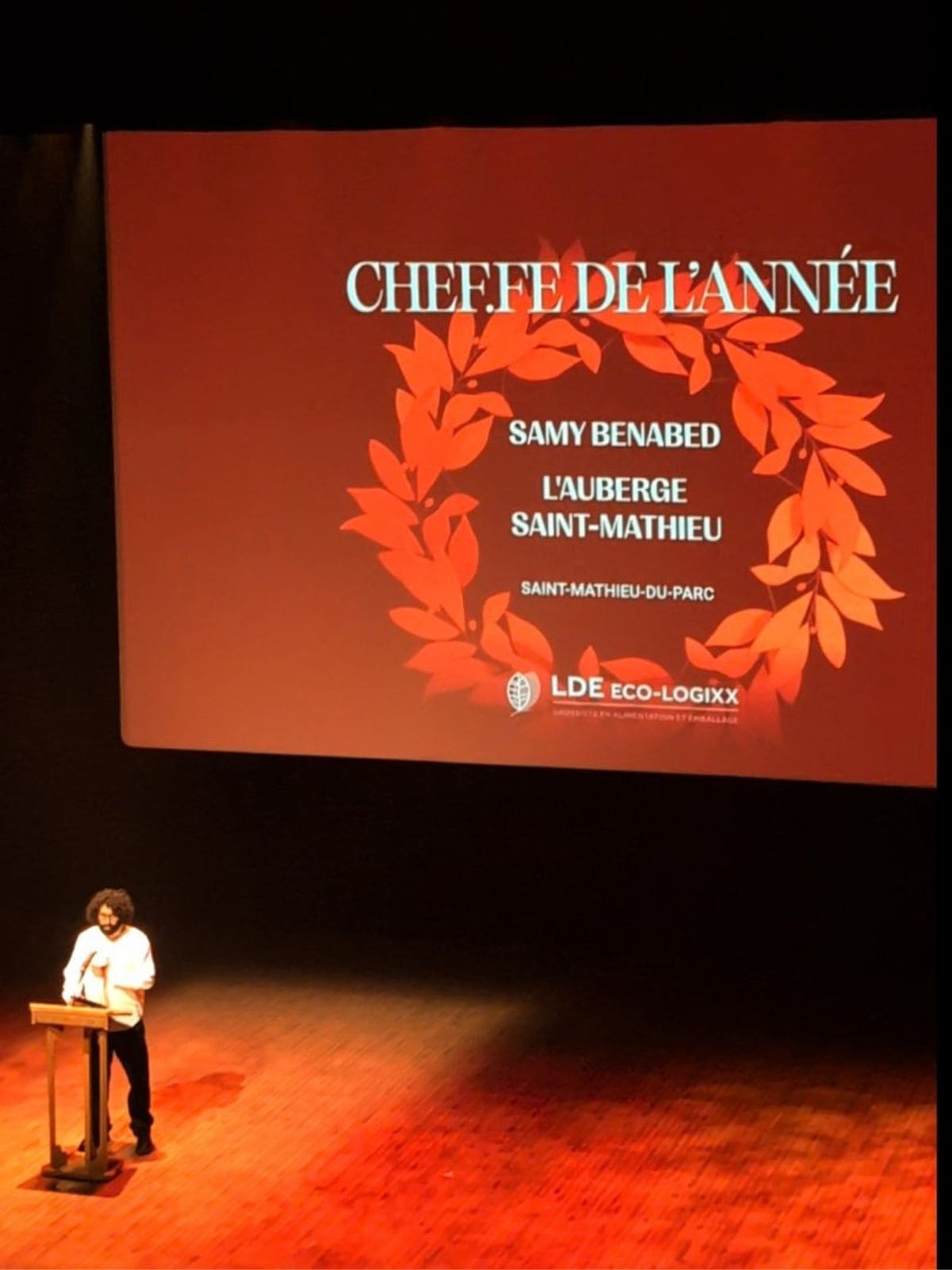 Samy Benabed chef année Gala Lauriers 2026